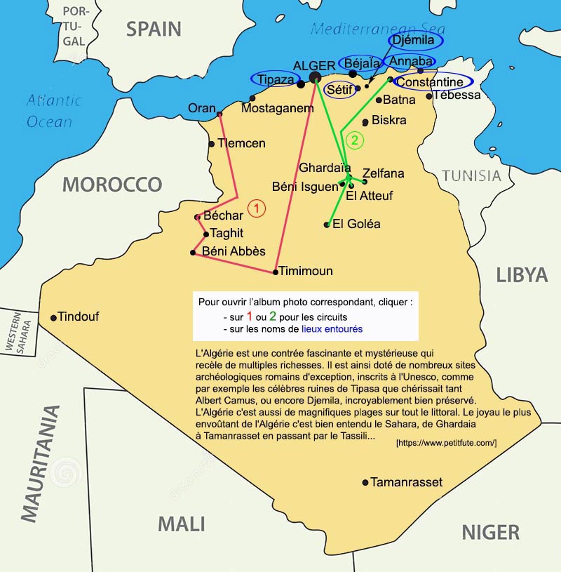 Carte d'Algérie
